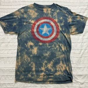 Marvel Comics Captain America graphic tee | bleach dyed